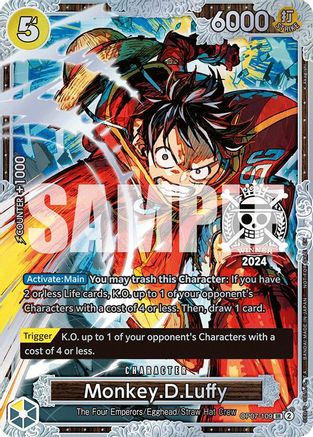 Image of Monkey.D.Luffy (Championship 2024 World Final 2nd Place) (OP07-109) - One Piece Promotion Cards Foil